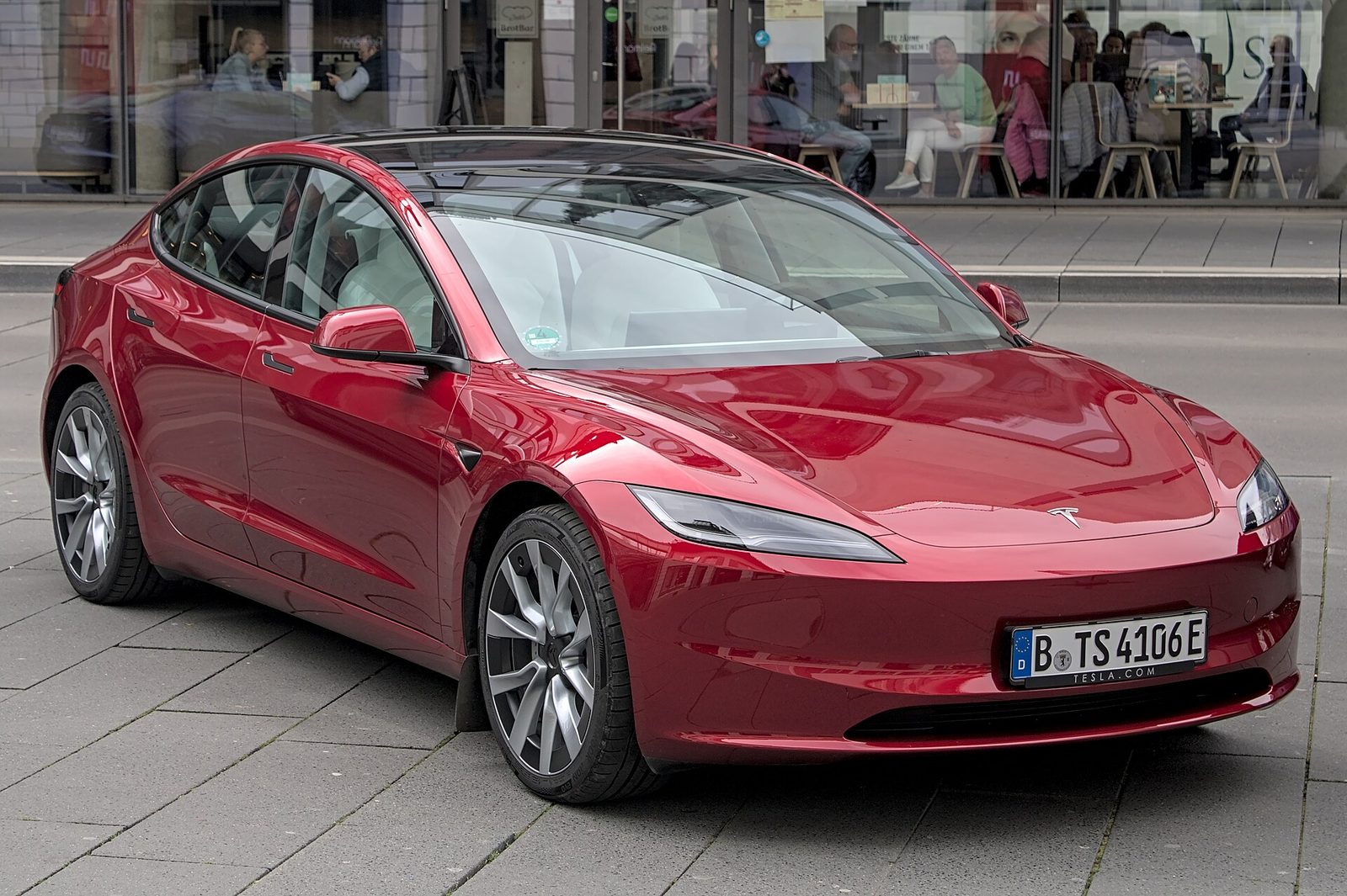 Tesla Model 3 — photo by Alexander-93, CC BY-SA 4.0, via Wikimedia Commons